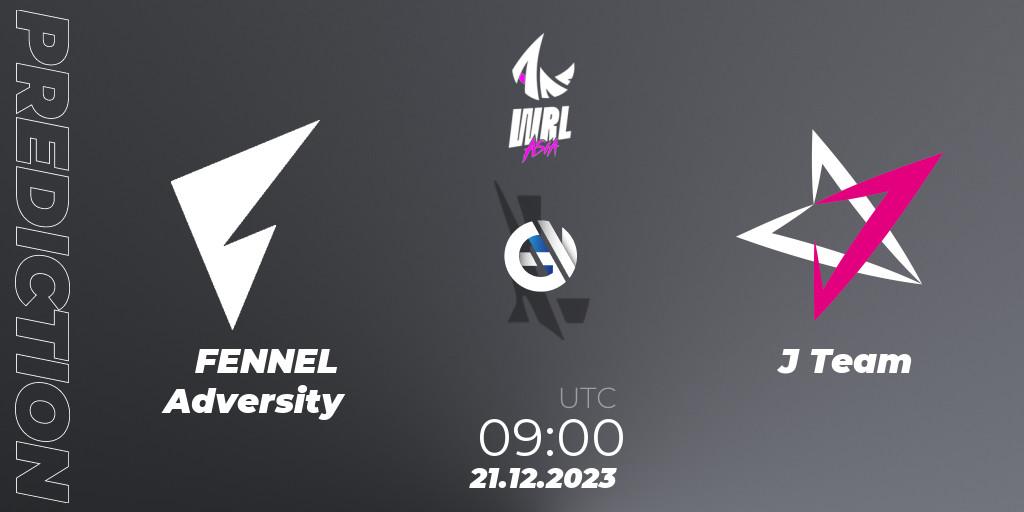 FENNEL Adversity vs J Team: Match Prediction. 21.12.23, Wild Rift, WRL Asia 2023 - Season 2 - Regular Season