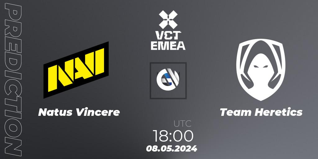 Natus Vincere vs Team Heretics: Match Prediction. 08.05.2024 at 18:30, VALORANT, VCT 2024: EMEA Stage 1