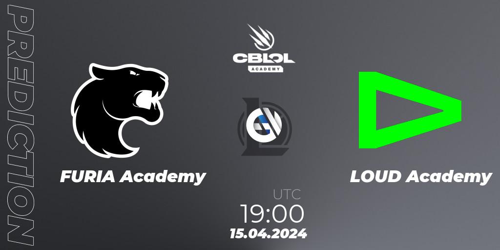 FURIA Academy vs LOUD Academy: Match Prediction. 15.04.24, LoL, CBLOL Academy Split 1 2024