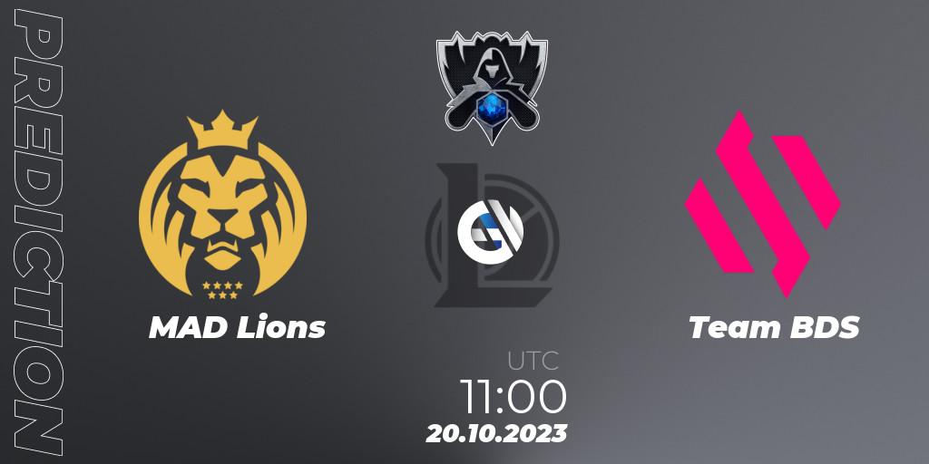 MAD Lions vs Team BDS: Match Prediction. 20.10.23, LoL, Worlds 2023 LoL - Group Stage