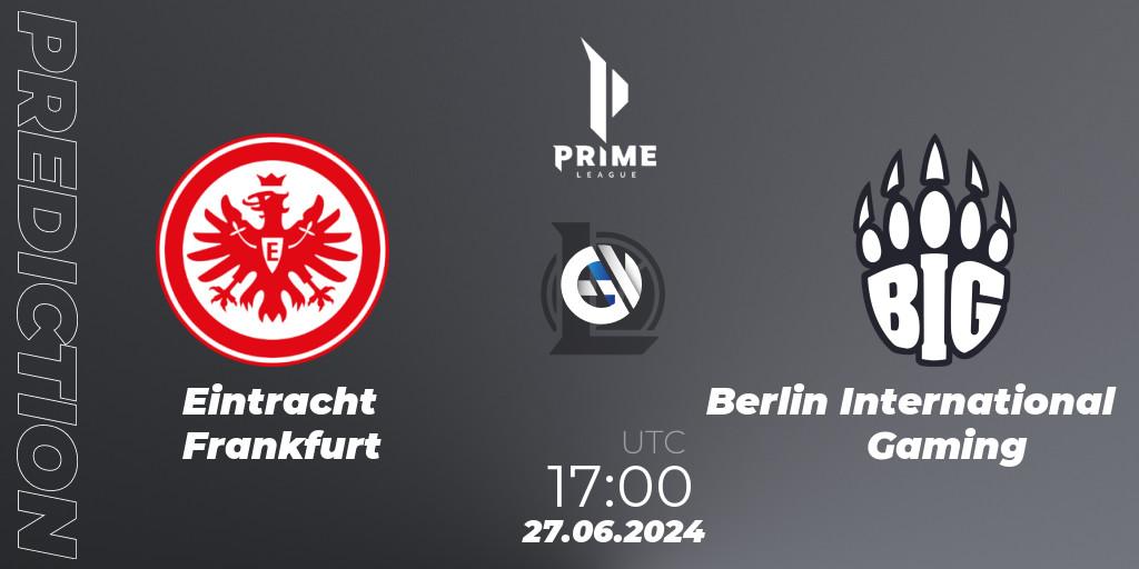 Eintracht Frankfurt vs Berlin International Gaming: Match Prediction. 27.06.2024 at 17:00, LoL, Prime League Summer 2024