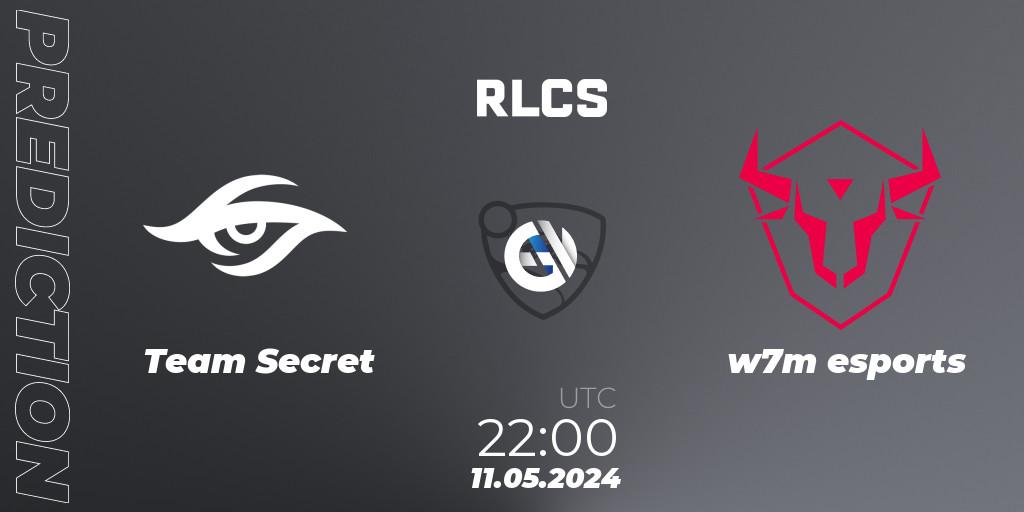 Team Secret vs w7m esports: Match Prediction. 11.05.2024 at 22:00, Rocket League, RLCS 2024 - Major 2: SAM Open Qualifier 5