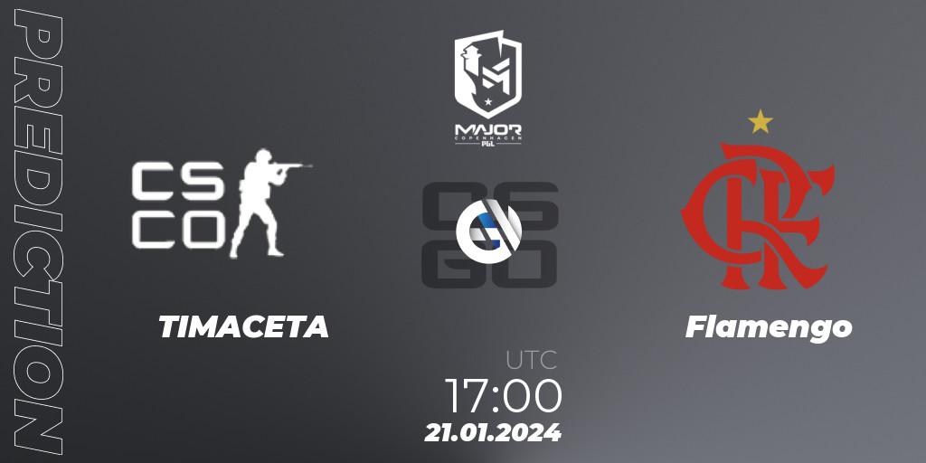 TIMACETA vs Flamengo: Match Prediction. 21.01.2024 at 17:00, Counter-Strike (CS2), PGL CS2 Major Copenhagen 2024 South America RMR Closed Qualifier