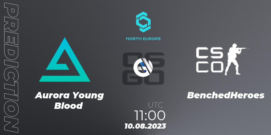Aurora Young Blood vs BenchedHeroes: Match Prediction. 10.08.23, CS2 (CS:GO), CCT North Europe Series #7: Closed Qualifier