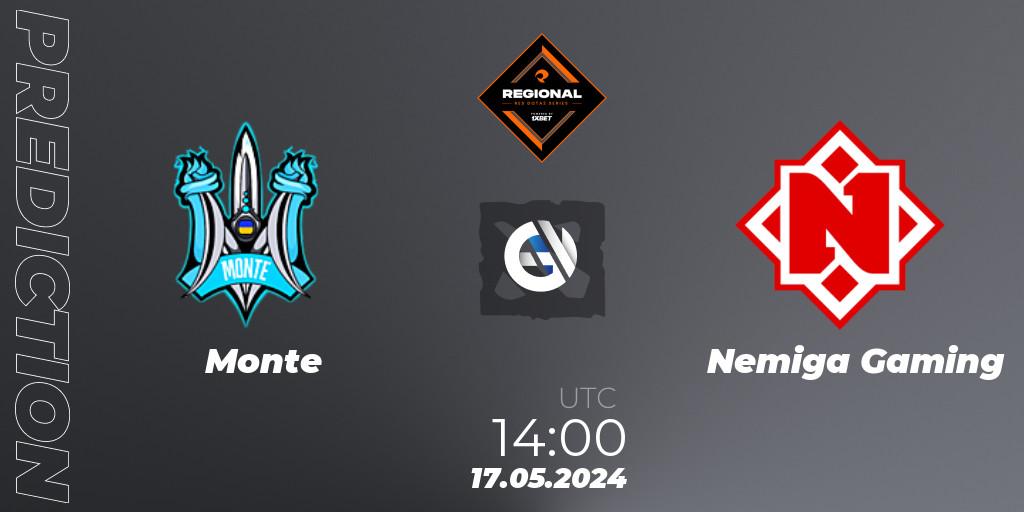 Monte vs Nemiga Gaming: Match Prediction. 17.05.2024 at 14:20, Dota 2, RES Regional Series: EU #2
