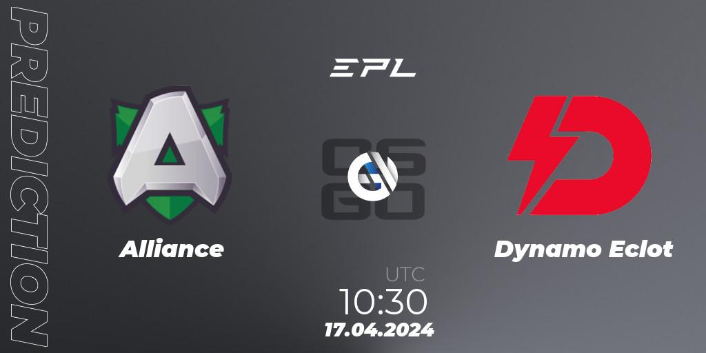 Alliance vs Dynamo Eclot: Match Prediction. 17.04.24, CS2 (CS:GO), European Pro League Season 15