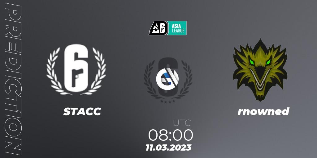 STACC vs rnowned: Match Prediction. 11.03.23, Rainbow Six, South Asia League 2023 - Stage 1