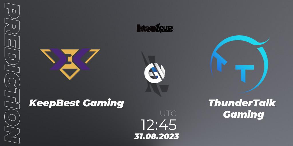 KeepBest Gaming vs ThunderTalk Gaming: Match Prediction. 31.08.2023 at 12:45, Wild Rift, Ionia Cup 2023 - WRL CN Qualifiers