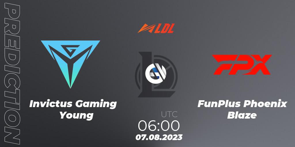 Invictus Gaming Young vs FunPlus Phoenix Blaze: Match Prediction. 07.08.23, LoL, LDL 2023 - Playoffs