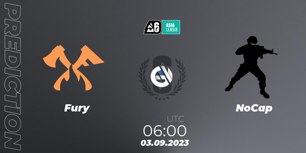 Fury vs NoCap: Match Prediction. 03.09.2023 at 06:00, Rainbow Six, SEA League 2023 - Stage 2
