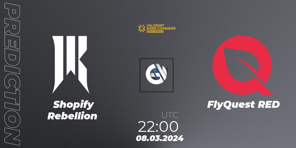 Shopify Rebellion vs FlyQuest RED: Match Prediction. 08.03.24, VALORANT, VCT 2024: Game Changers North America Series Series 1