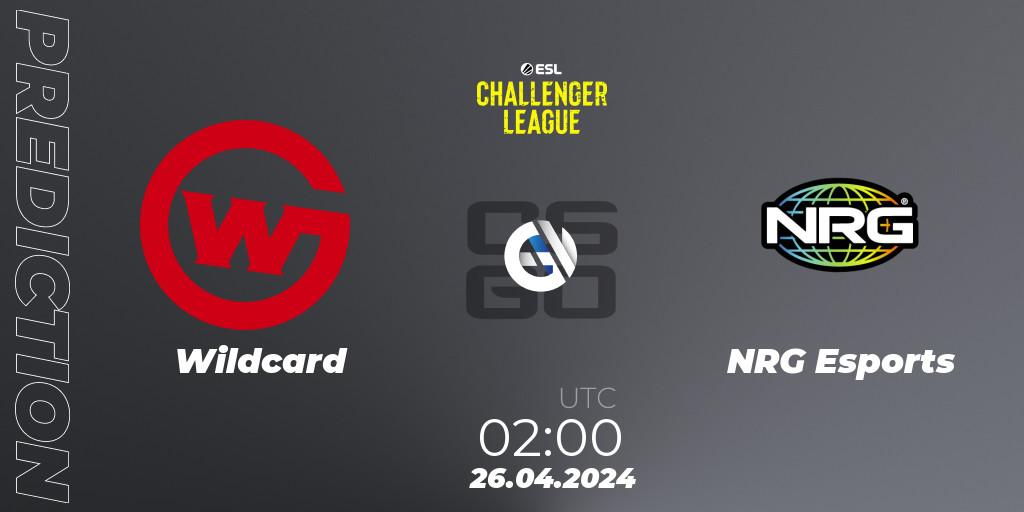 Wildcard vs NRG Esports: Match Prediction. 26.04.24, CS2 (CS:GO), ESL Challenger League Season 47: North America