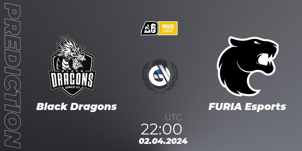 Black Dragons vs FURIA Esports: Match Prediction. 02.04.2024 at 21:00, Rainbow Six, Brazil League 2024 - Stage 1