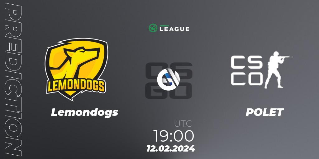 Lemondogs vs POLET: Match Prediction. 12.02.2024 at 19:00, Counter-Strike (CS2), ESEA Season 48: Advanced Division - Europe