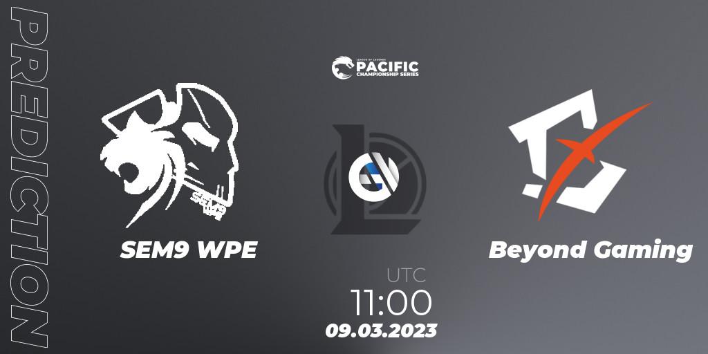 SEM9 WPE vs Beyond Gaming: Match Prediction. 09.03.2023 at 11:00, LoL, PCS Spring 2023 - Group Stage