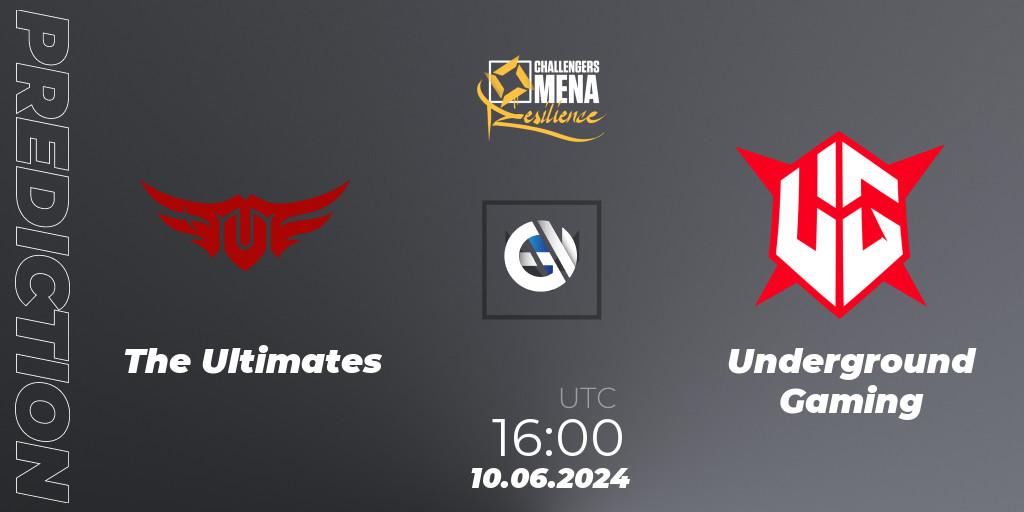 The Ultimates vs Underground Gaming: Match Prediction. 10.06.2024 at 16:00, VALORANT, VALORANT Challengers 2024 MENA: Resilience Split 2 - GCC and Iraq