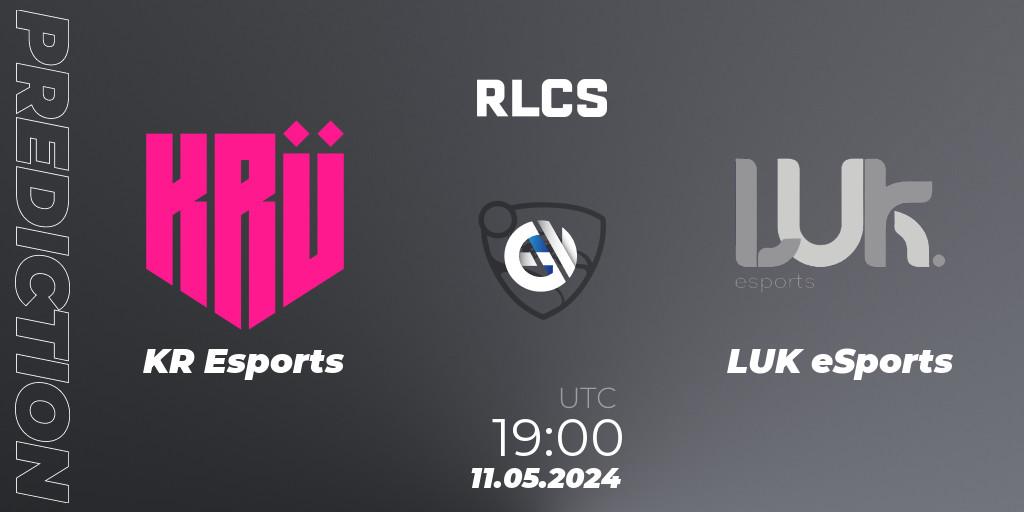 KRÜ Esports vs LUK eSports: Match Prediction. 11.05.2024 at 19:00, Rocket League, RLCS 2024 - Major 2: SAM Open Qualifier 5