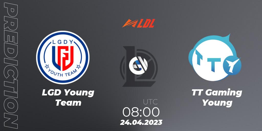 LGD Young Team vs TT Gaming Young: Match Prediction. 24.04.2023 at 08:50, LoL, LDL 2023 - Regular Season - Stage 2