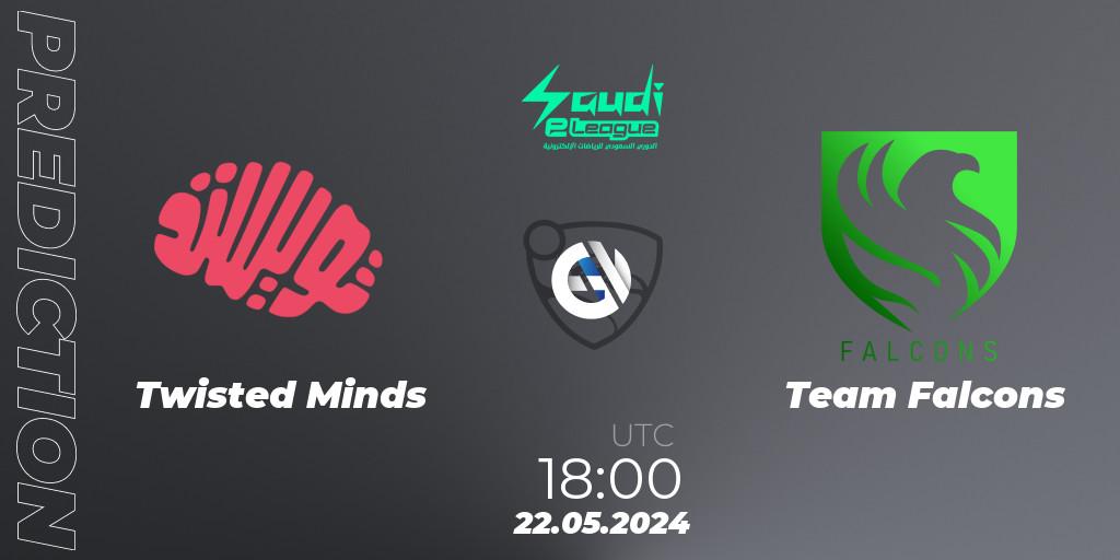 Twisted Minds vs Team Falcons: Match Prediction. 22.05.2024 at 18:00, Rocket League, Saudi eLeague 2024 - Major 2: Online Major Phase 1