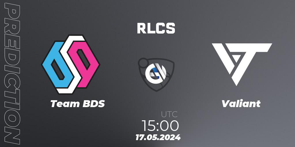 Team BDS vs Valiant: Match Prediction. 17.05.2024 at 15:00, Rocket League, RLCS 2024 - Major 2: EU Open Qualifier 5