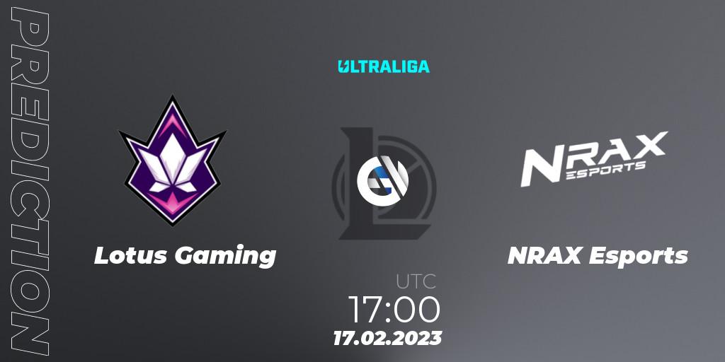 Lotus Gaming vs NRAX Esports: Match Prediction. 17.02.2023 at 17:00, LoL, Ultraliga 2nd Division Season 6