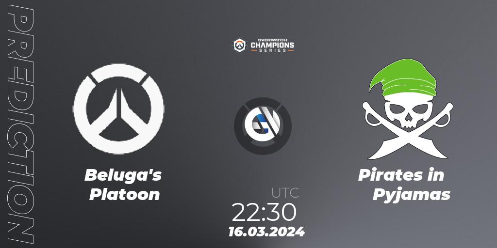 Beluga's Platoon vs Pirates in Pyjamas: Match Prediction. 16.03.2024 at 22:30, Overwatch, Overwatch Champions Series 2024 - North America Stage 1 Group Stage
