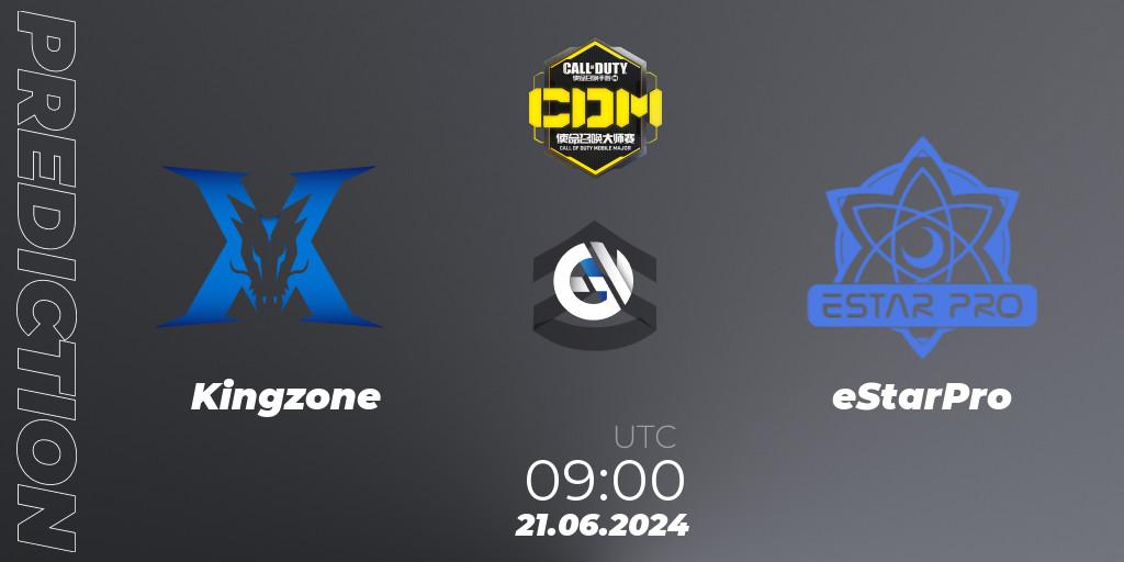  Kingzone vs eStarPro: Match Prediction. 07.07.2024 at 13:00, Call of Duty, China Masters 2024 S8: Regular Season
