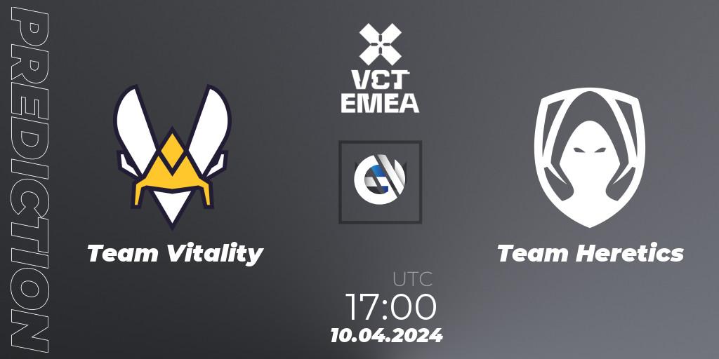 Team Vitality vs Team Heretics: Match Prediction. 10.04.24, VALORANT, VALORANT Champions Tour 2024: EMEA League - Stage 1 - Group Stage
