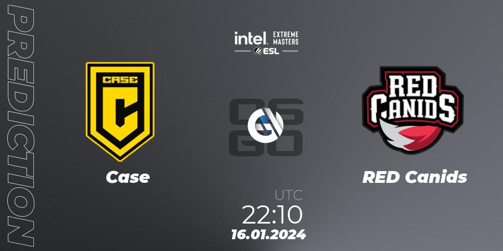 Case vs RED Canids: Match Prediction. 16.01.24, CS2 (CS:GO), Intel Extreme Masters China 2024: South American Open Qualifier #2