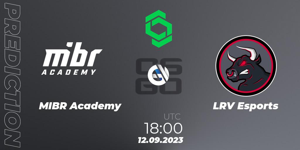 MIBR Academy vs LRV Esports: Match Prediction. 12.09.23, CS2 (CS:GO), CCT South America Series #11