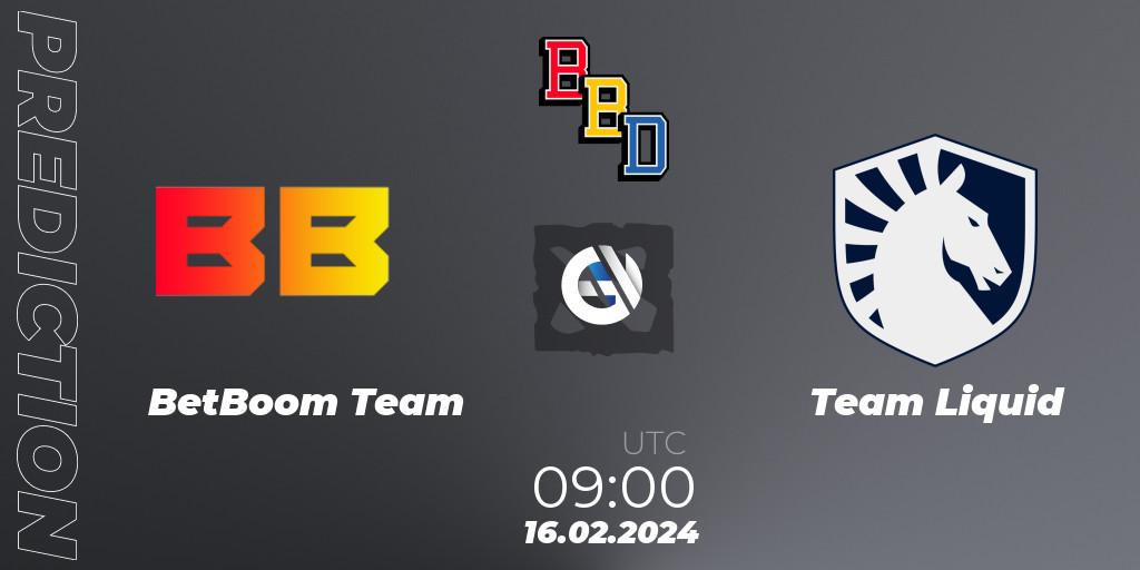 BetBoom Team vs Team Liquid: Match Prediction. 16.02.24, Dota 2, BetBoom Dacha Dubai 2024