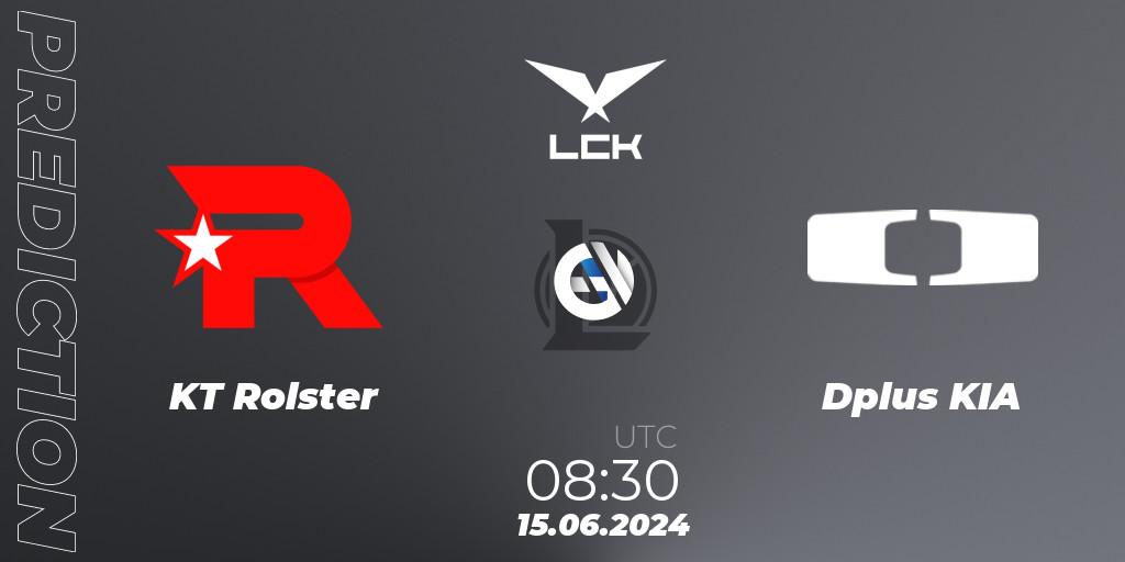 KT Rolster vs Dplus KIA: Match Prediction. 15.06.2024 at 08:30, LoL, LCK Summer 2024 Group Stage