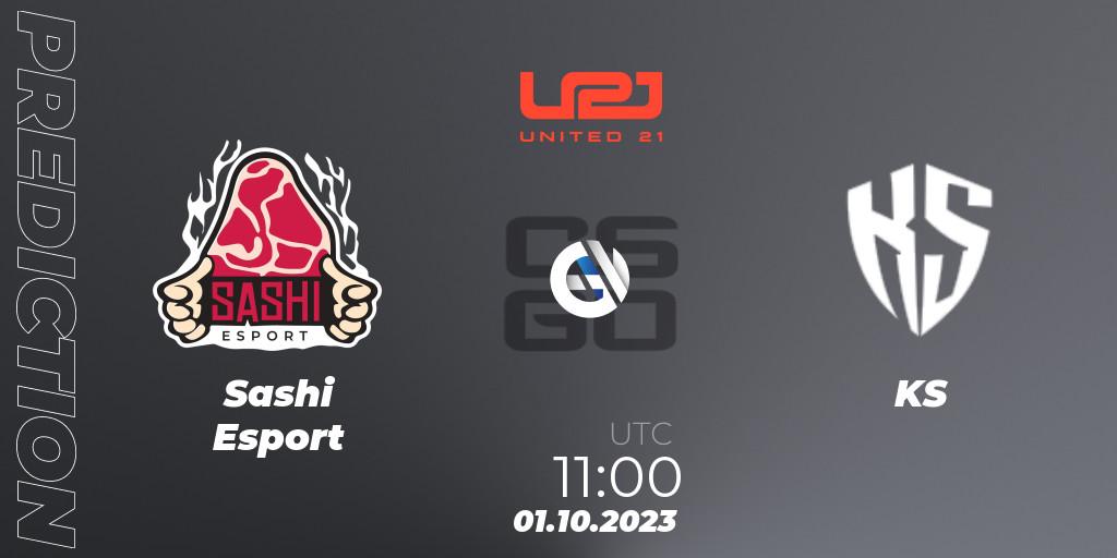  Sashi Esport vs KS: Match Prediction. 01.10.2023 at 11:00, Counter-Strike (CS2), United21 Season 6