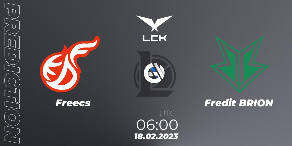 Freecs vs BRION: Match Prediction. 18.02.23, LoL, LCK Spring 2023 - Group Stage