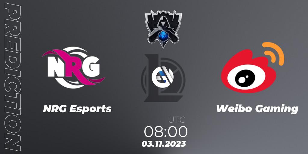 NRG Esports vs Weibo Gaming: Match Prediction. 02.11.23, LoL, Worlds 2023 LoL - Finals