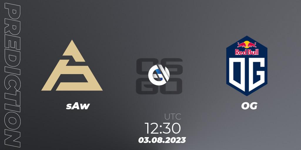 sAw vs OG: Match Prediction. 03.08.2023 at 12:30, Counter-Strike (CS2), CCT 2023 Online Finals 2