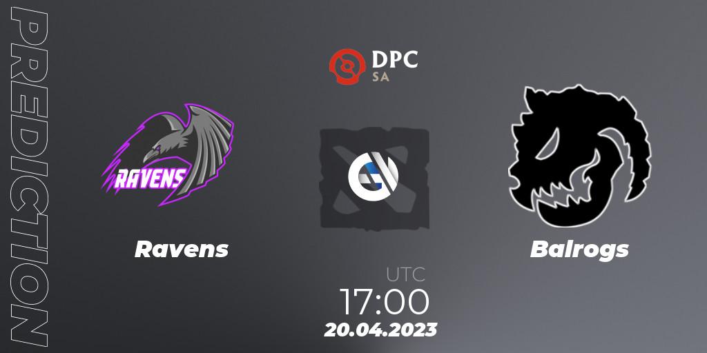 Ravens vs Balrogs: Match Prediction. 20.04.23, Dota 2, DPC 2023 Tour 2: SA Division II (Lower)