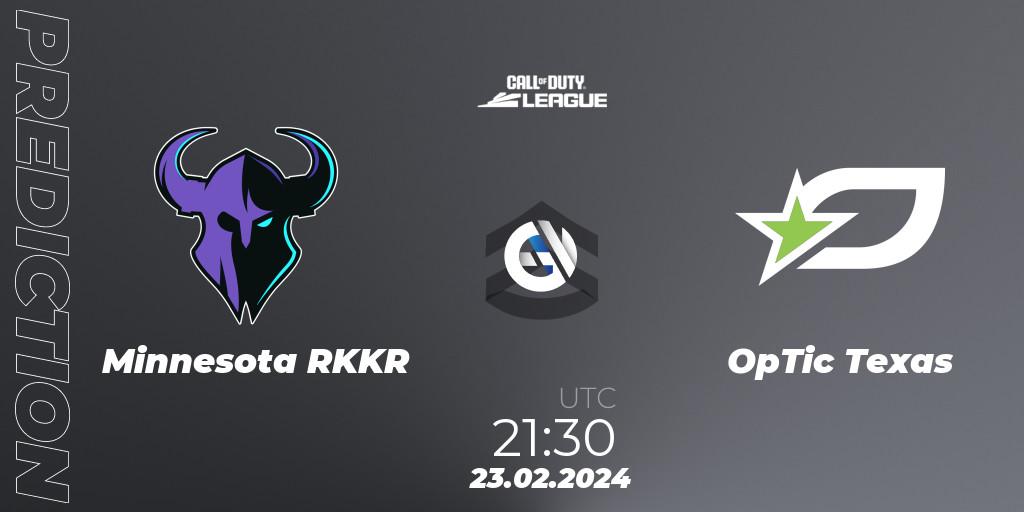 Minnesota RØKKR vs OpTic Texas: Match Prediction. 23.02.24, Call of Duty, Call of Duty League 2024: Stage 2 Major Qualifiers