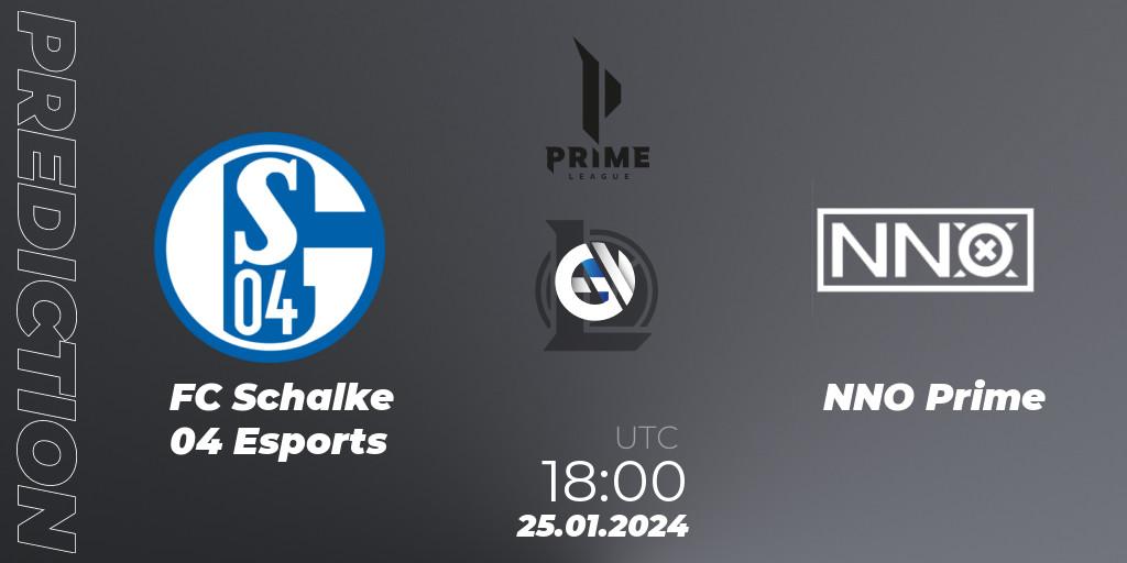 FC Schalke 04 Esports vs NNO Prime: Match Prediction. 25.01.24, LoL, Prime League Spring 2024 - Group Stage