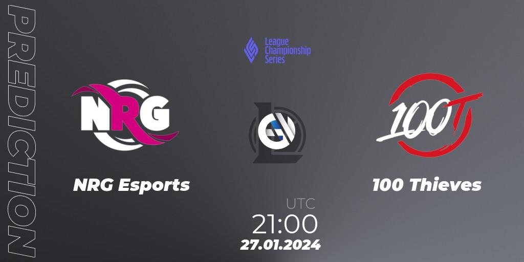NRG Esports vs 100 Thieves: Match Prediction. 27.01.24, LoL, LCS Spring 2024 - Group Stage