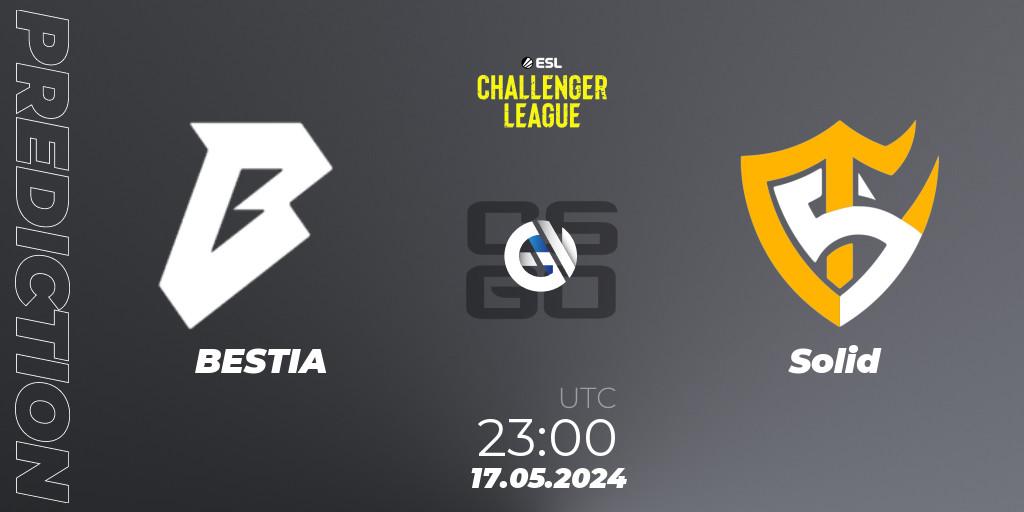 BESTIA vs Solid: Match Prediction. 17.05.2024 at 23:00, Counter-Strike (CS2), ESL Challenger League Season 47: South America
