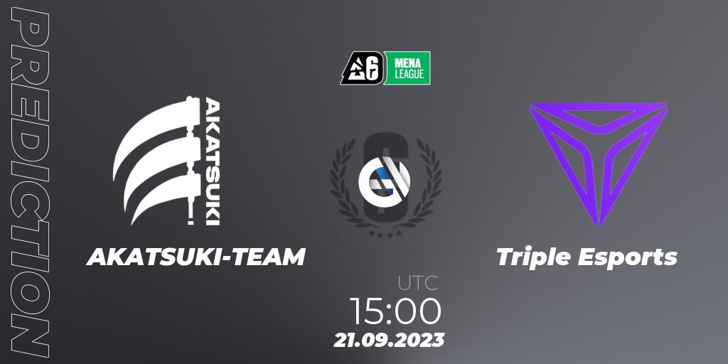 AKATSUKI-TEAM vs Triple Esports: Match Prediction. 21.09.2023 at 15:00, Rainbow Six, MENA League 2023 - Stage 2