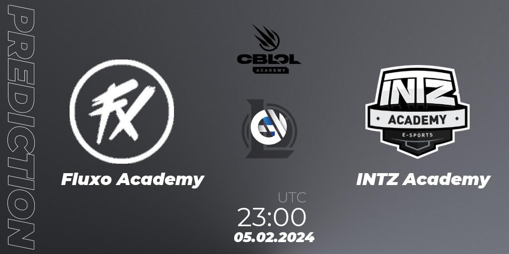 Fluxo Academy vs INTZ Academy: Match Prediction. 05.02.2024 at 23:00, LoL, CBLOL Academy Split 1 2024