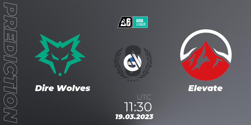 Dire Wolves vs Elevate: Match Prediction. 19.03.23, Rainbow Six, SEA League 2023 - Stage 1