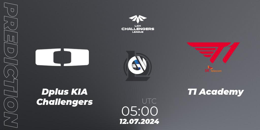 Dplus KIA Challengers vs T1 Academy: Match Prediction. 12.07.2024 at 05:00, LoL, LCK Challengers League 2024 Summer - Group Stage