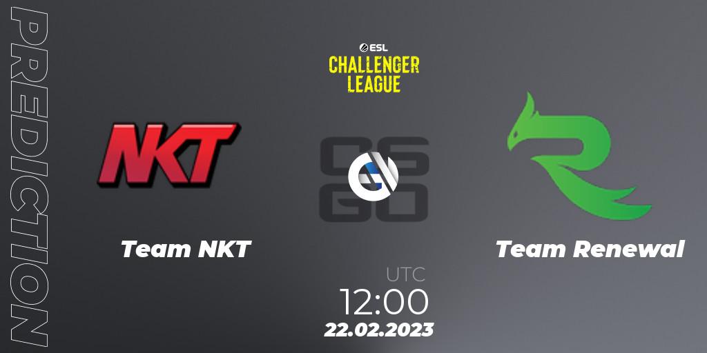 Team NKT vs Team Renewal: Match Prediction. 22.02.2023 at 12:00, Counter-Strike (CS2), ESL Challenger League Season 44: Asia-Pacific
