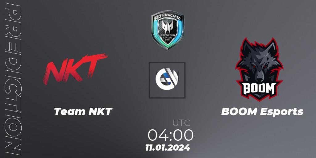 Team NKT vs BOOM Esports: Match Prediction. 11.01.24, VALORANT, Asia Pacific Predator League 2024