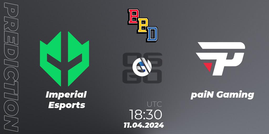 Imperial Esports vs paiN Gaming: Match Prediction. 11.04.24, CS2 (CS:GO), BetBoom Dacha Belgrade 2024: South American Qualifier
