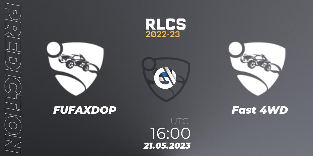FUFAXDOP vs Fast 4WD: Match Prediction. 21.05.2023 at 16:00, Rocket League, RLCS 2022-23 - Spring: Europe Regional 2 - Spring Cup: Closed Qualifier