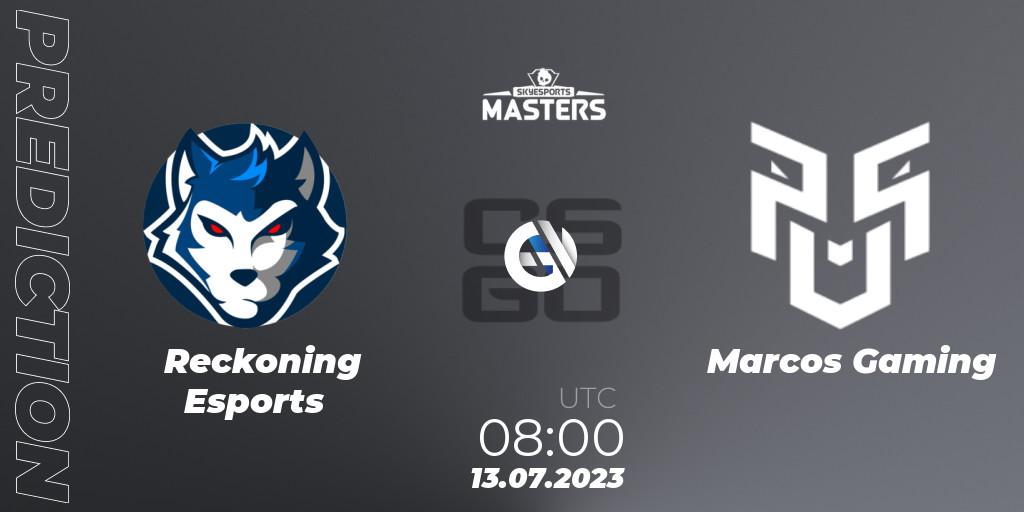 Reckoning Esports vs Marcos Gaming: Match Prediction. 13.07.2023 at 08:00, Counter-Strike (CS2), Skyesports Masters 2023: Regular Season